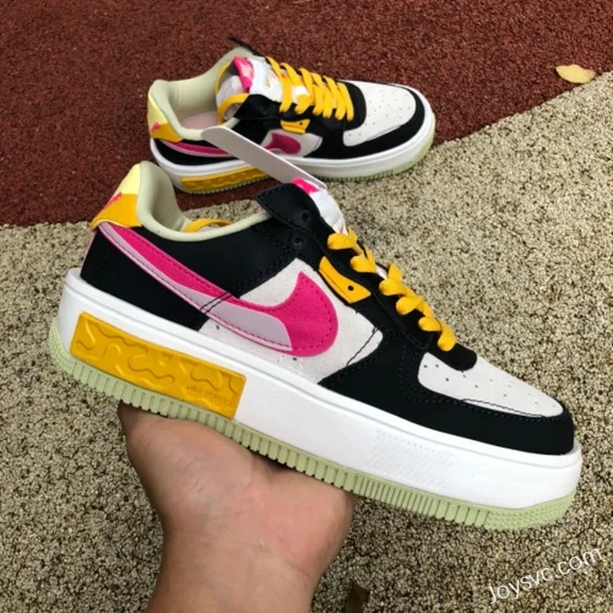 Nike Air Force 1 Fontanka Black White Pink Low Sneakers DR7880-001