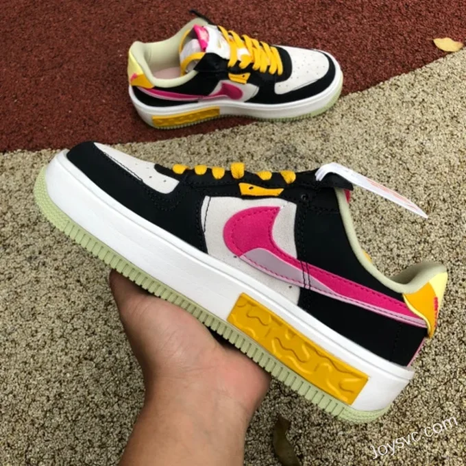 Nike Air Force 1 Fontanka Black White Pink Low Sneakers DR7880-001