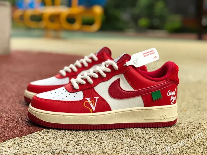 Nike Air Force 1 AF1 White Red Casual Sneakers DO5220-161