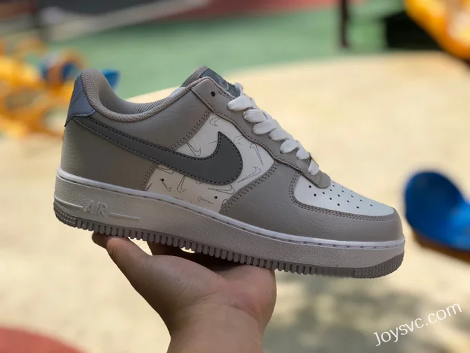 Nike Air Force 1 Low Grey White Casual Sneakers DR7857-101