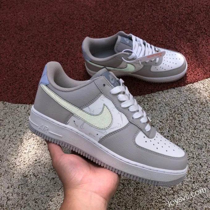 Nike Air Force 1 Low Grey White Casual Sneakers DR7857-101