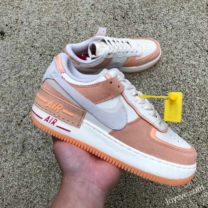 Nike Air Force 1 Shadow Double Hook Apricot Orange DM8157-700