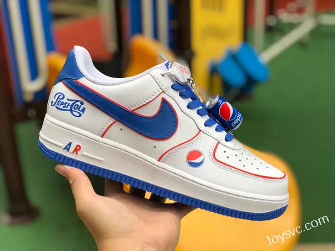 Nike Air Force 1 '07 Low Pepsi Collaboration White Blue Red Sneakers BS8856-113