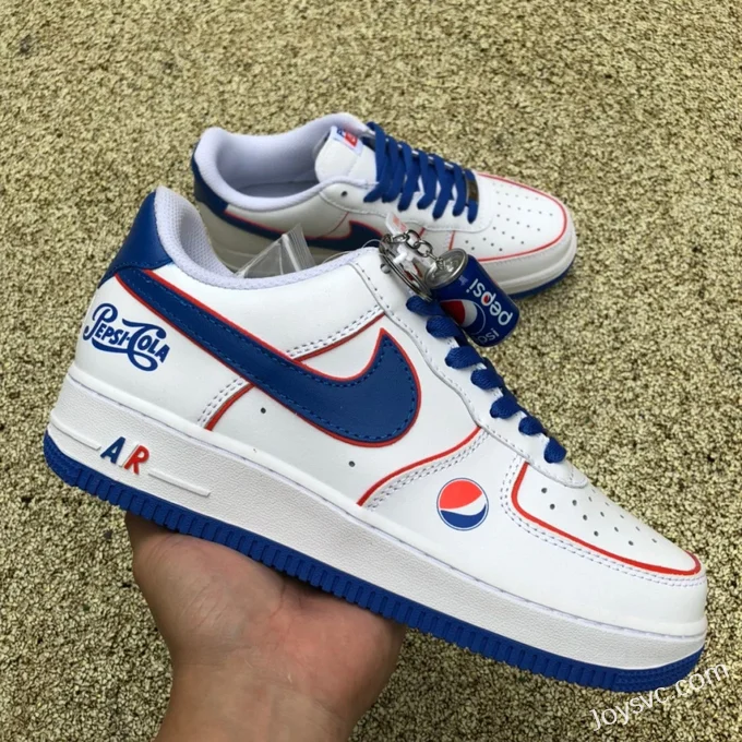 Nike Air Force 1 '07 Low Pepsi Collaboration White Blue Red Sneakers BS8856-113