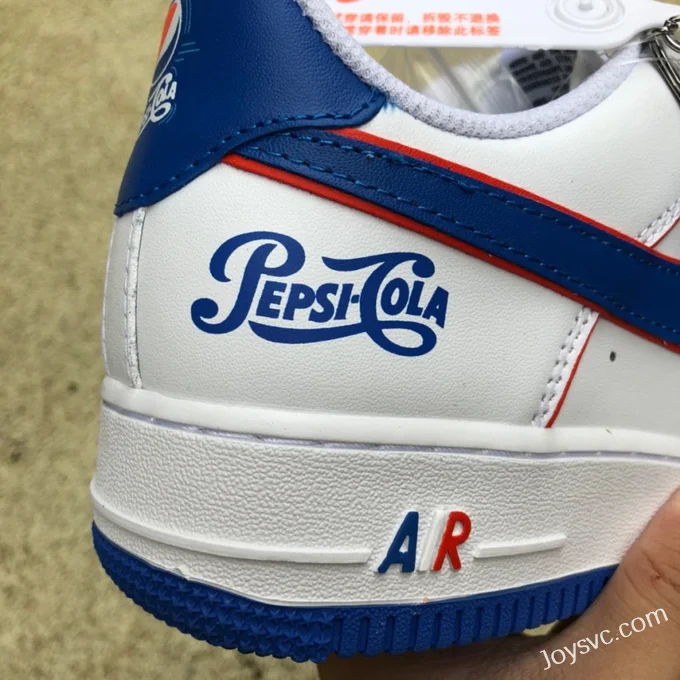 Nike Air Force 1 '07 Low Pepsi Collaboration White Blue Red Sneakers BS8856-113