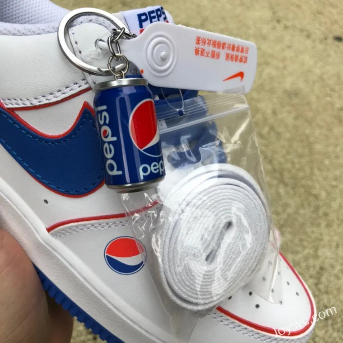 Nike Air Force 1 '07 Low Pepsi Collaboration White Blue Red Sneakers BS8856-113