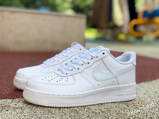 Air Force 1 Pure White Light Blue Hook AF1 Sneakers CT3839-106