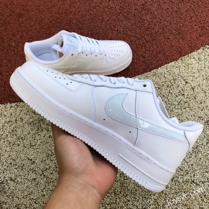 Air Force 1 Pure White Light Blue Hook AF1 Sneakers CT3839-106