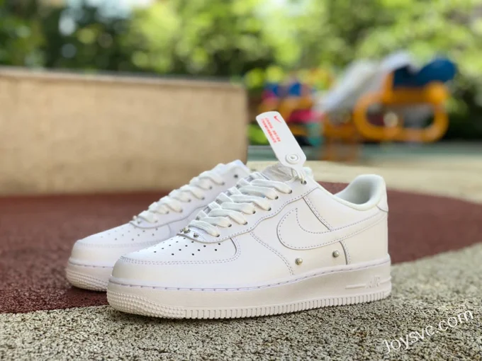 Nike Air Force 1 AF1 Pure White Pearl Low-Top Sneakers DQ0231-100