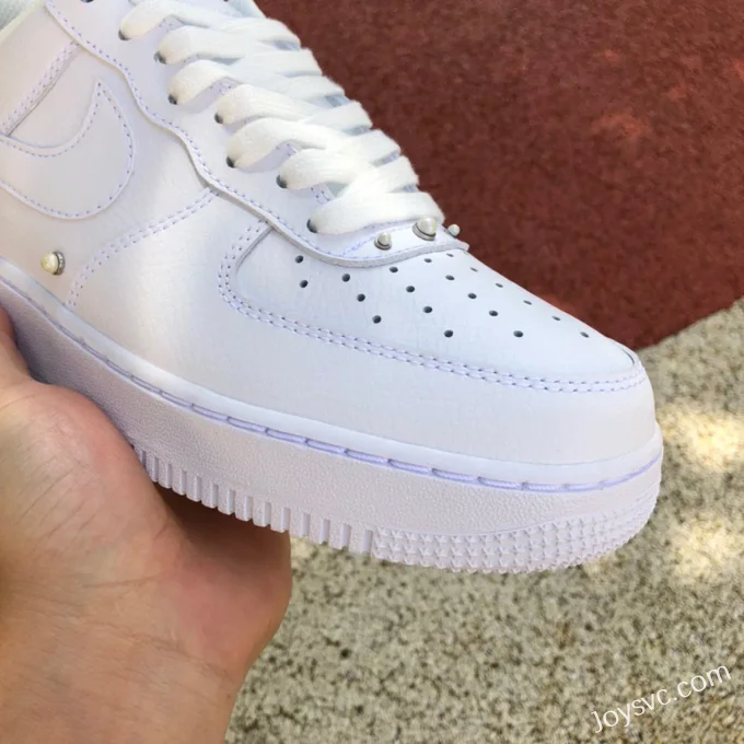 Nike Air Force 1 AF1 Pure White Pearl Low-Top Sneakers DQ0231-100