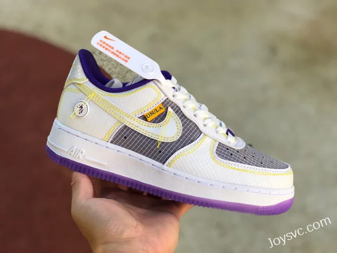 Union LA x Nike Air Force 1 White Purple Stitch CJ9649-500