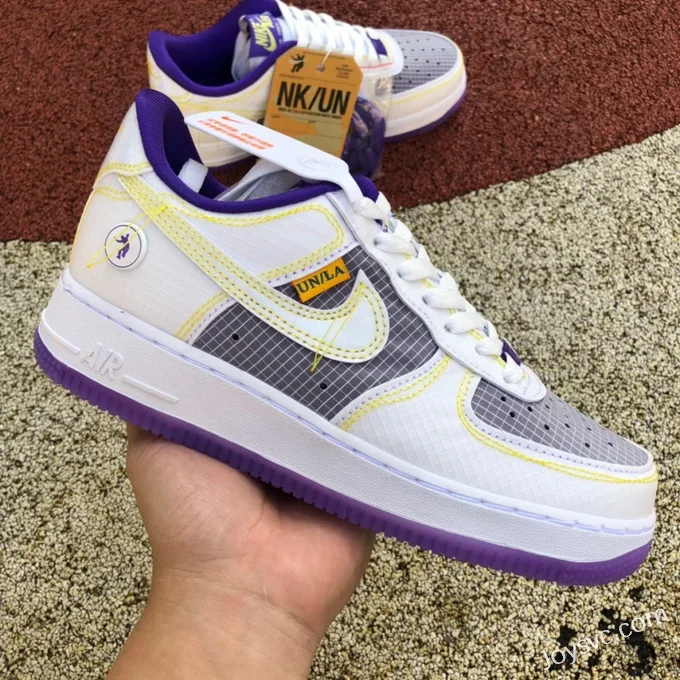 Union LA x Nike Air Force 1 White Purple Stitch CJ9649-500