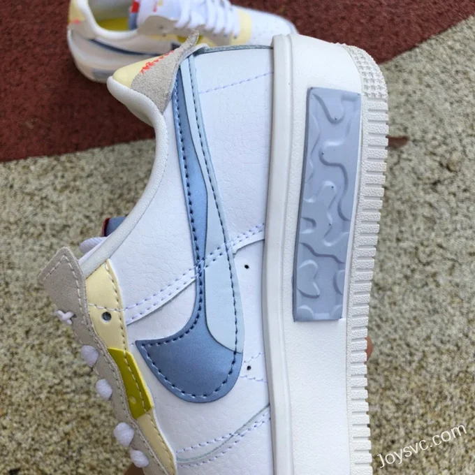 Nike Air Force 1 Fontanka White Yellow Blue Low-Top Casual Sneakers DV2175-100