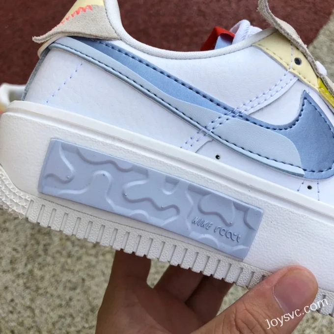 Nike Air Force 1 Fontanka White Yellow Blue Low-Top Casual Sneakers DV2175-100