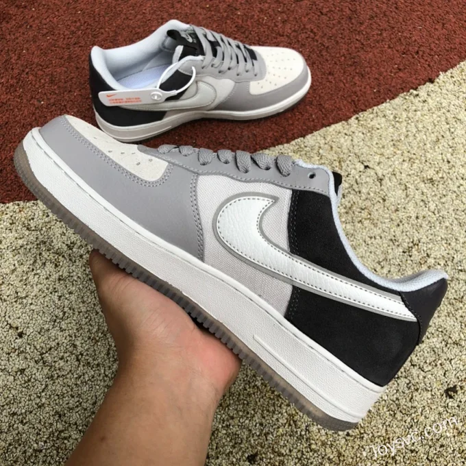 Nike Air Force 1 Low 07 AF1 White Gray Black Casual Sneakers AO2425-001