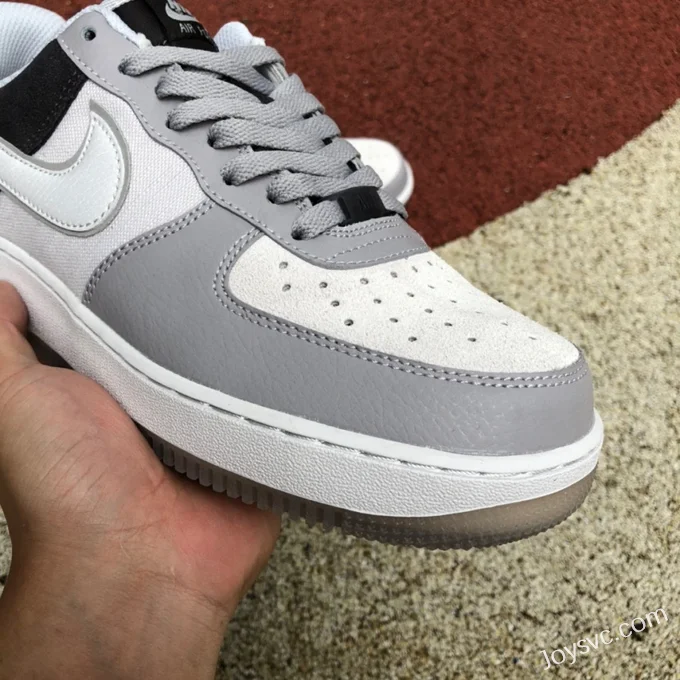 Nike Air Force 1 Low 07 AF1 White Gray Black Casual Sneakers AO2425-001