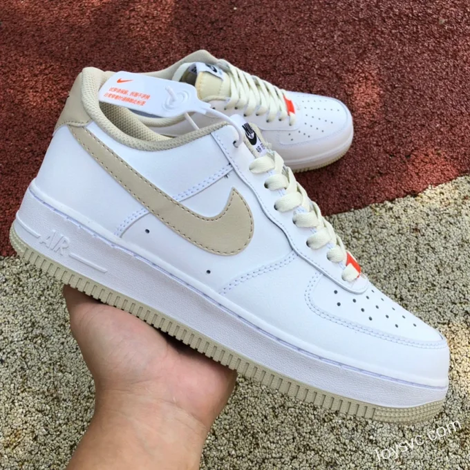 Nike Air Force 1 AF1 White Brown Men's Casual Sneakers DZ2771-121