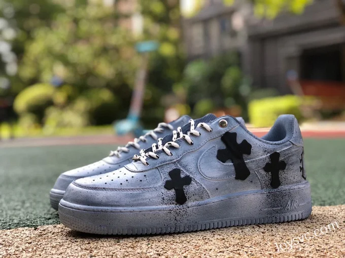 Nike Air Force 1 Custom Distressed Style Sneakers