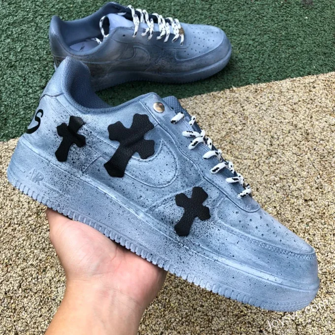 Nike Air Force 1 Custom Distressed Style Sneakers