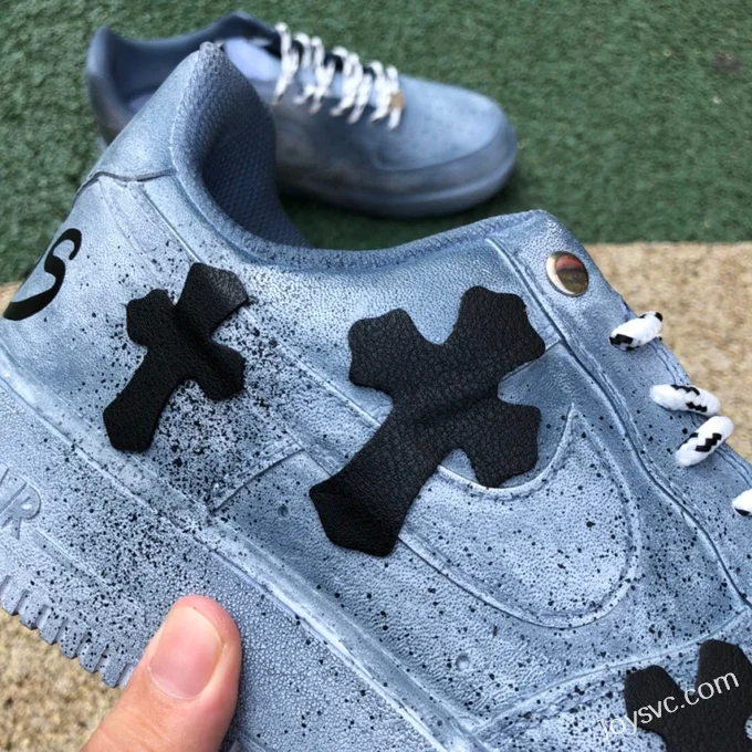 Nike Air Force 1 Custom Distressed Style Sneakers