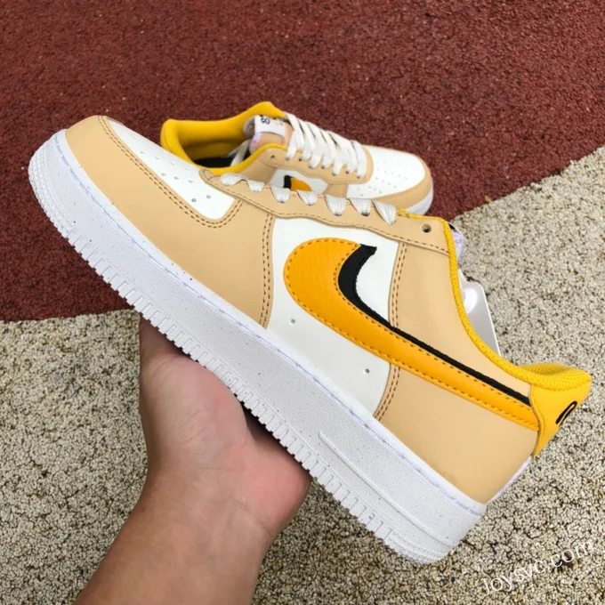 Nike Air Force 1 Low AF1 White Yellow Double Hook Unisex Casual Sneakers DX6065-171