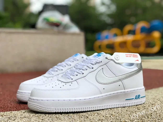 Nike Air Force 1 '07 White Blue Low-Top Casual Sneakers DR0142-100