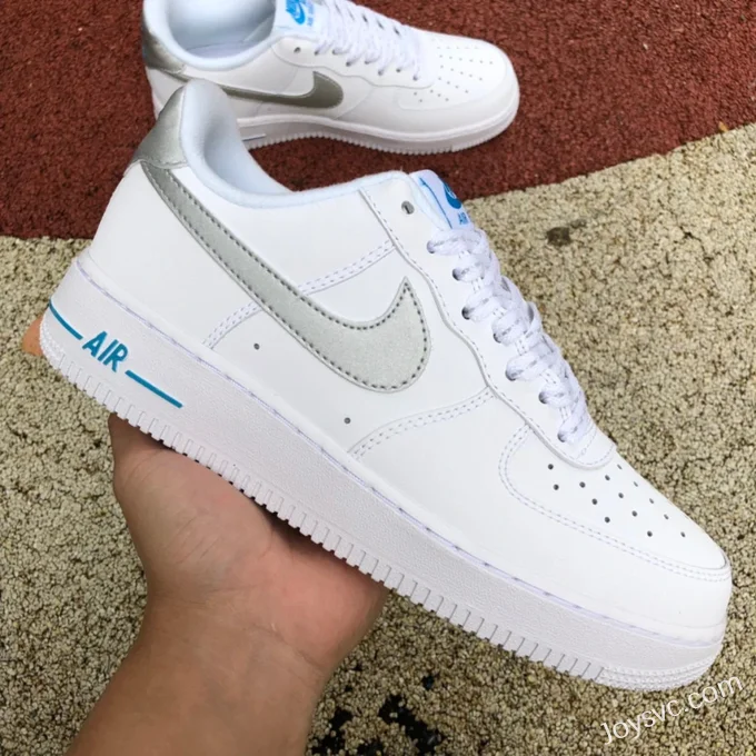 Nike Air Force 1 '07 White Blue Low-Top Casual Sneakers DR0142-100