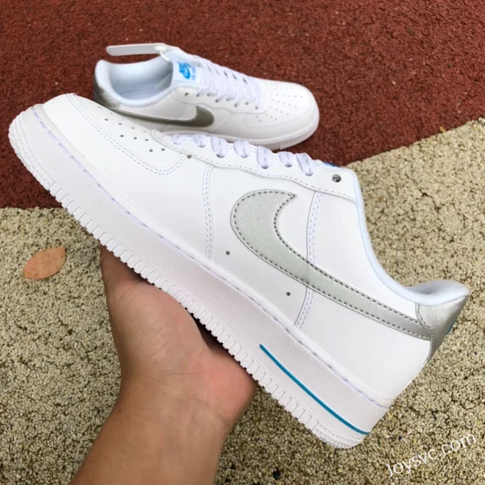 Nike Air Force 1 '07 White Blue Low-Top Casual Sneakers DR0142-100