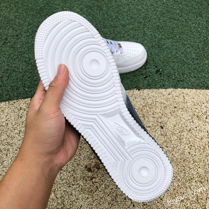 Nike Air Force 1 Custom Distressed White Black Low