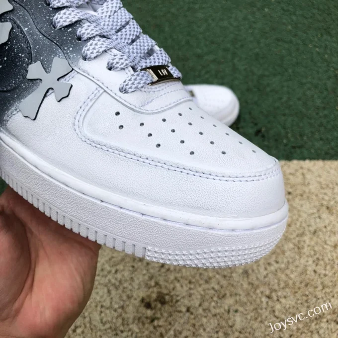 Nike Air Force 1 Custom Distressed White Black Low