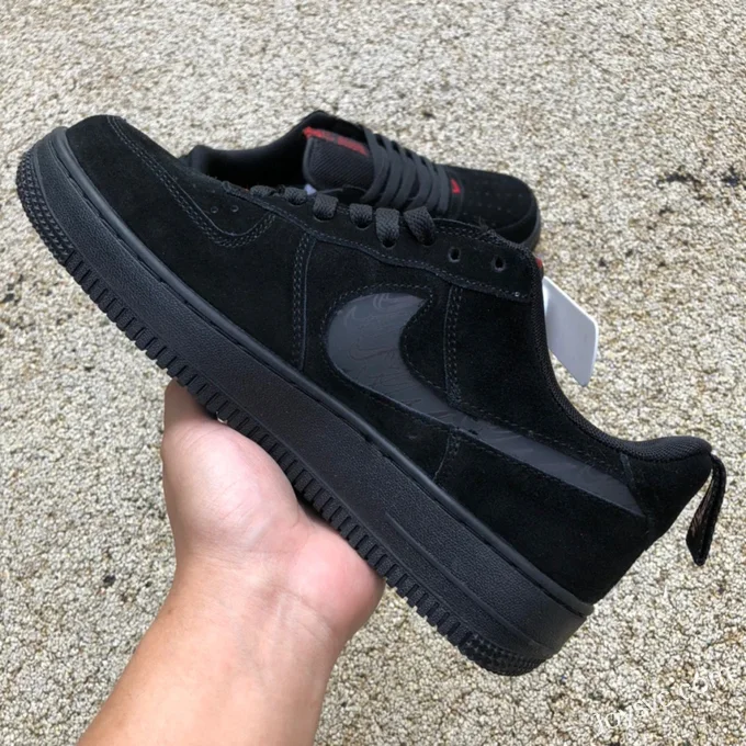 Nike Air Force 1 '07 Low Black Red Casual Sneakers DZ4514-001