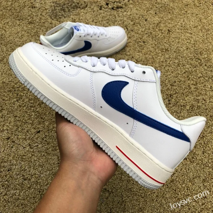 Nike Air Force 1 AF1 White Blue Low-Top Casual Sneakers DX2660-100