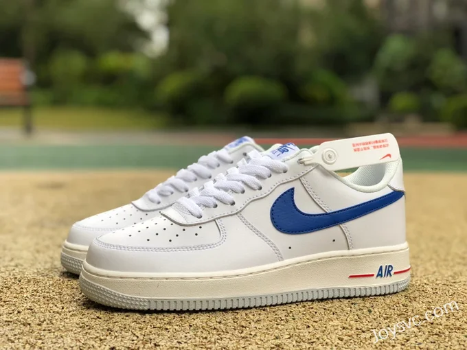 Nike Air Force 1 AF1 White Blue Low-Top Casual Sneakers DX2660-100