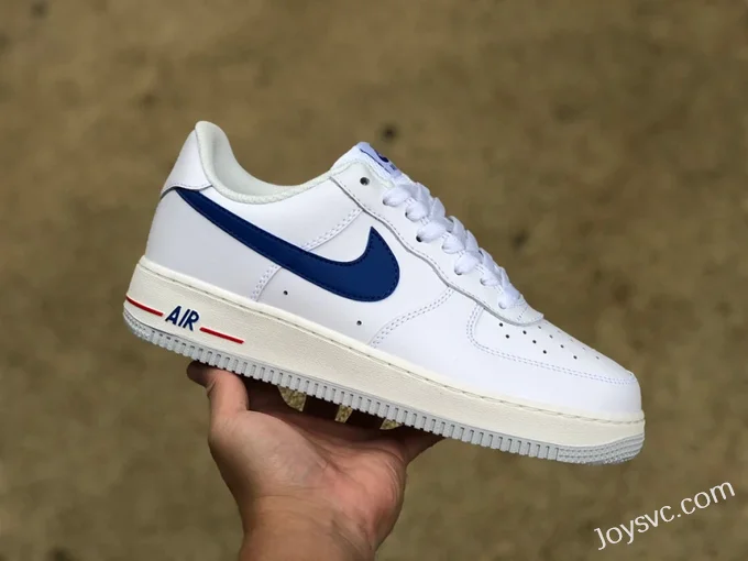 Nike Air Force 1 AF1 White Blue Low-Top Casual Sneakers DX2660-100