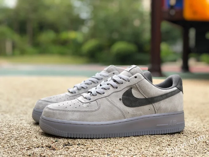 Nike Air Force 1 07 LV83 Grey Suede Black Hook BQ4329-102