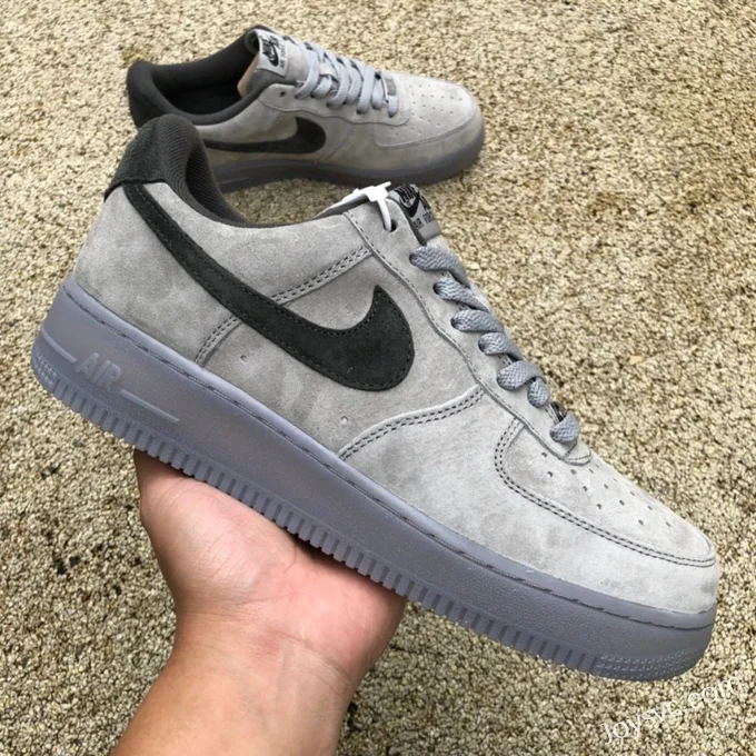 Nike Air Force 1 07 LV83 Grey Suede Black Hook BQ4329-102