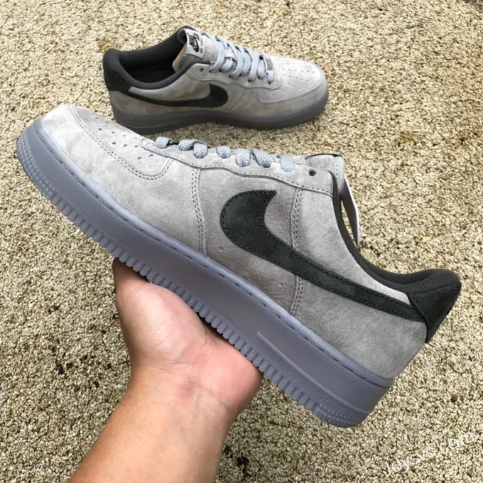 Nike Air Force 1 07 LV83 Grey Suede Black Hook BQ4329-102