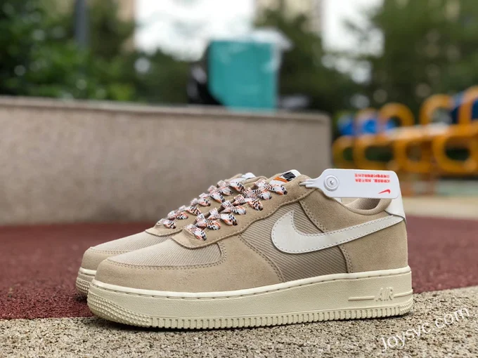 Nike Air Force 1 Khaki Beige Low Casual Sneakers DO9801-200