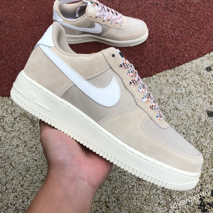 Nike Air Force 1 Khaki Beige Low Casual Sneakers DO9801-200