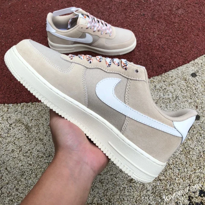 Nike Air Force 1 Khaki Beige Low Casual Sneakers DO9801-200