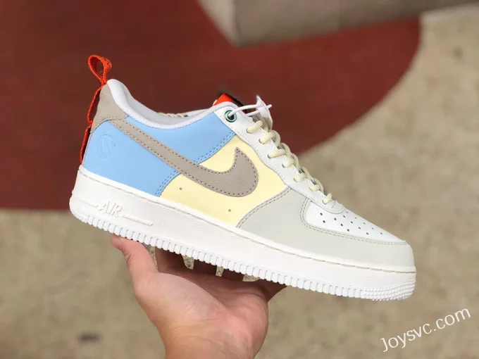 Nike Air Force 1 Low Grey Yellow Blue Patchwork DX6042-111