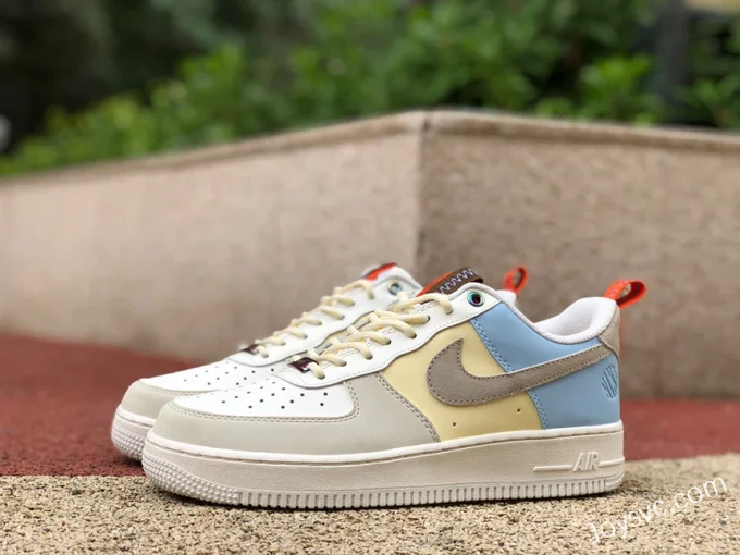 Nike Air Force 1 Low Grey Yellow Blue Patchwork DX6042-111