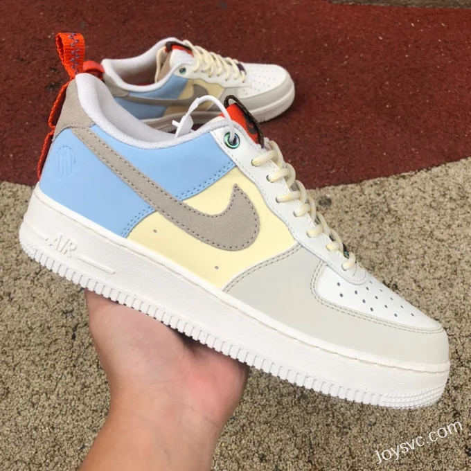 Nike Air Force 1 Low Grey Yellow Blue Patchwork DX6042-111