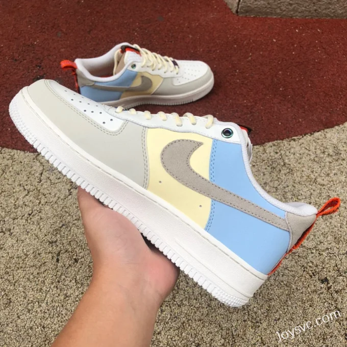 Nike Air Force 1 Low Grey Yellow Blue Patchwork DX6042-111