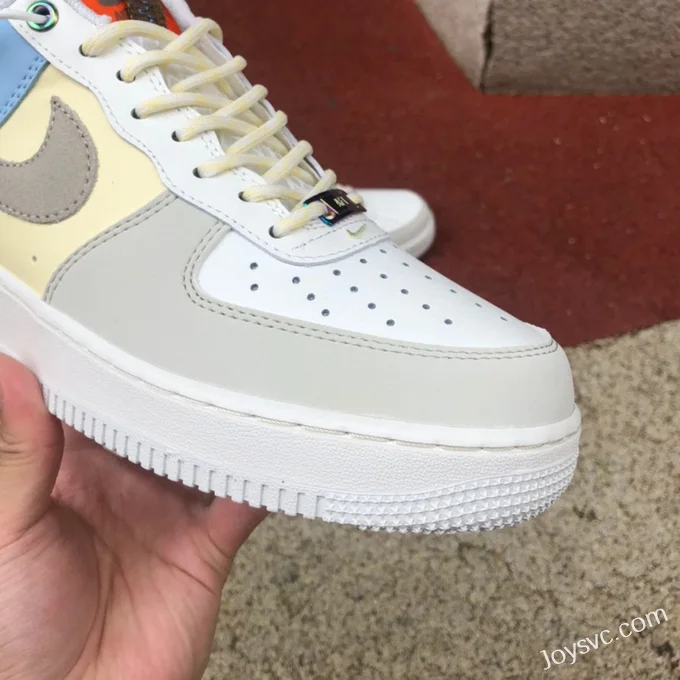 Nike Air Force 1 Low Grey Yellow Blue Patchwork DX6042-111