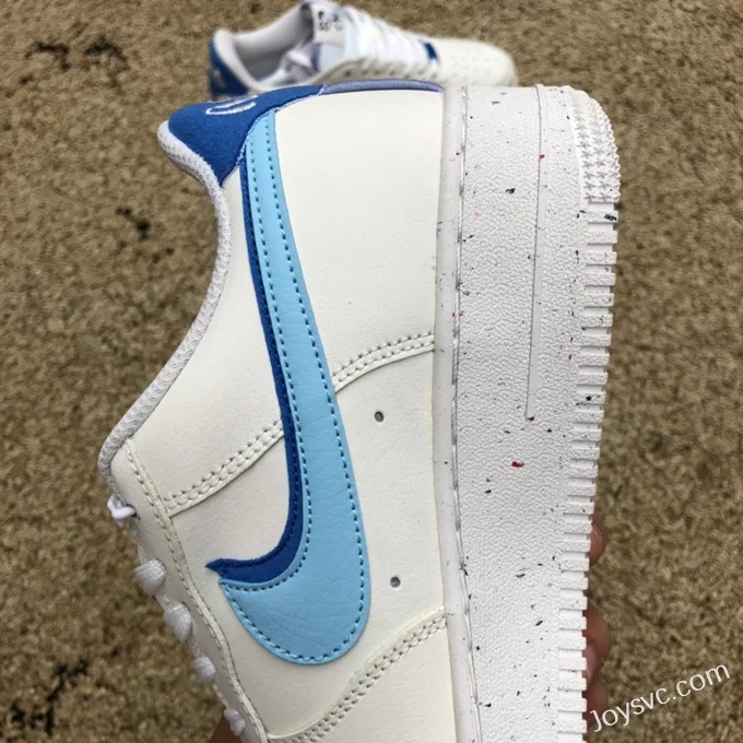 Nike Air Force 1 '07 White Blue Recycled Materials Low-Top Casual Sneakers DO9786-100