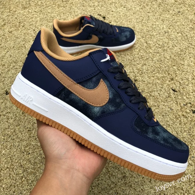 Nike Air Force 1 '07 LV8 Blue Brown Hook Low DD1259-400