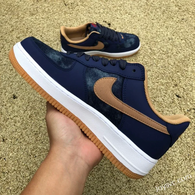 Nike Air Force 1 '07 LV8 Blue Brown Hook Low DD1259-400