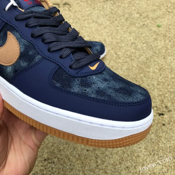 Nike Air Force 1 '07 LV8 Blue Brown Hook Low DD1259-400