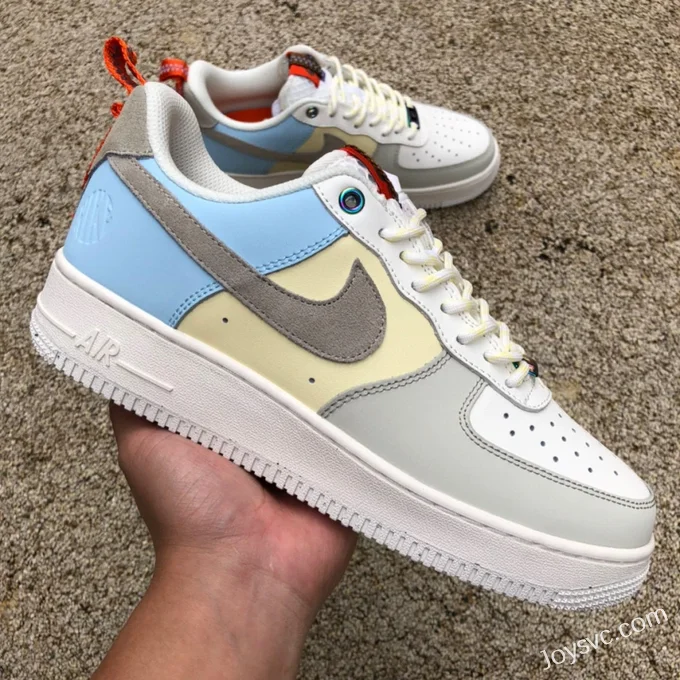 Nike Air Force 1 Low Grey Yellow Blue DX6042-111